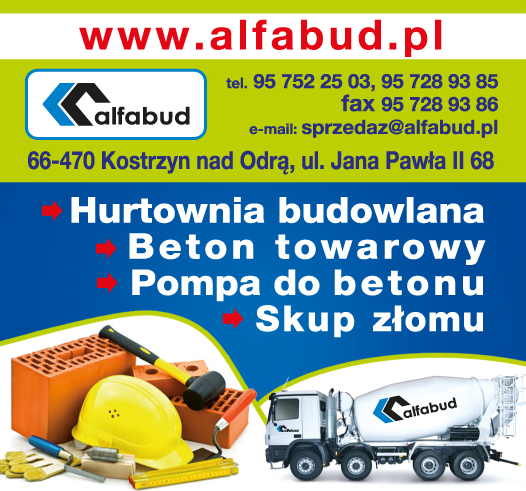 ALFABUD Przedsiębiorstwo Budowlane S.C. Kostrzyn nad Odrą Hurtownia Budowlana