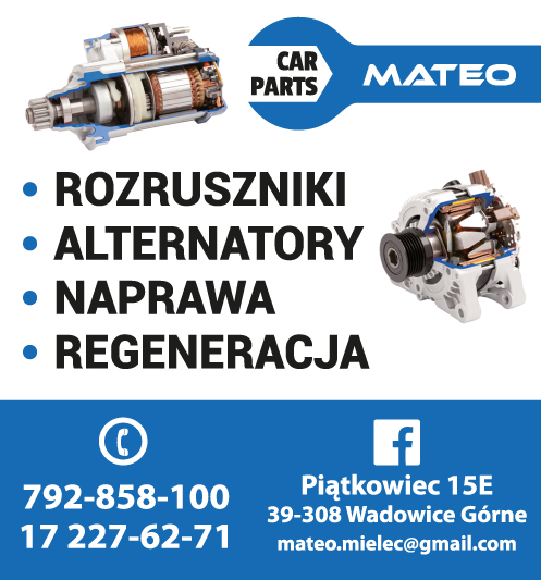 MATEO Car Parts Piątkowiec Rozruszniki / Alternatory / Naprawa / Regeneracja