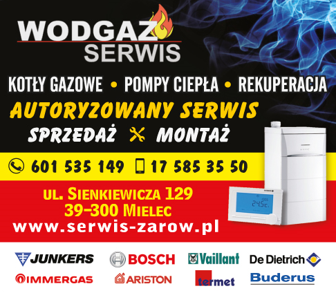 WODGAZ SERWIS Mielec Kotły Gazowe / Pompy Ciepła / Rekuperacja