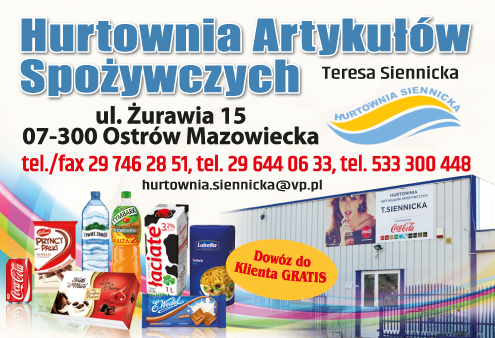 Hurtownia Artykułów Spożywczych Teresa Siennicka Ostrów Mazowiecka