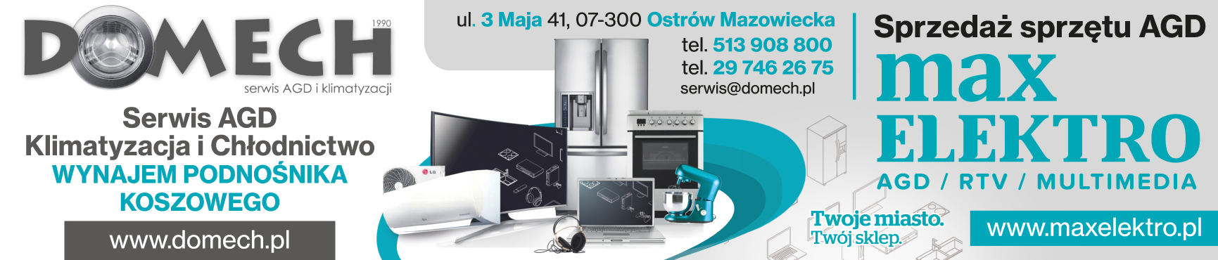 DOMECH Ostrów Mazowiecka Serwis AGD i Klimatyzacji | MAX ELECTRO Sprzedaż Sprzętu AGD