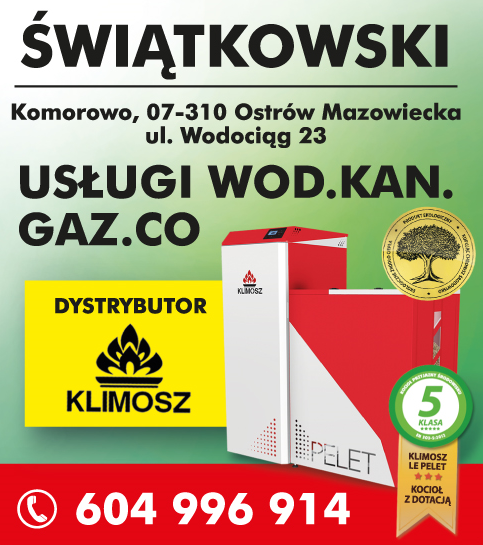 ŚWIĄTKOWSKI Komorowo Usługi WOD.KAN. / GAZ. / CO