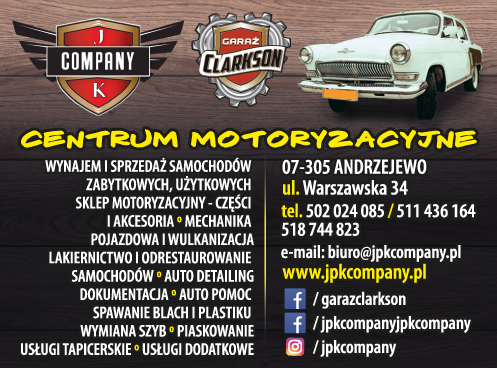 JPK COMPANY Sp. z o.o. Andrzejewo Sklep Motoryzacyjny / Mechanika Pojazdowa / Wulkanizacja