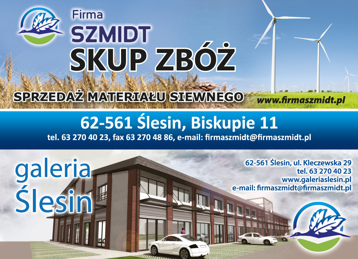 Firma SZMIDT Biskupie Skup Zbóż / Sprzedaż Materiału Siewnego