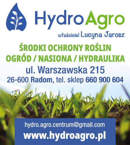 HYDRO AGRO Lucyna Jarosz Radom Środki Ochrony Roślin / Ogród / Nasiona / Hydraulika