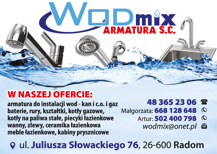 WODMIX ARMATURA s.c. Radom Armatura do Instalacji WOD-KAN i C.O. i GAZ