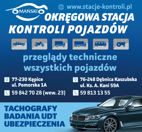 MAŃSKI Okręgowa Stacja Kontroli Pojazdów Kępice Przeglądy Techniczne Wszystkich Pojazdów
