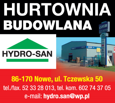 "HYDRO SAN" HURTOWNIA BUDOWLANA Nowe