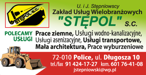 ZAKŁAD USŁUG WIELOBRANŻOWYCH "STĘPOL" S.C. Police Prace Ziemne / Usługi Wodno-Kanalizacyjne 
