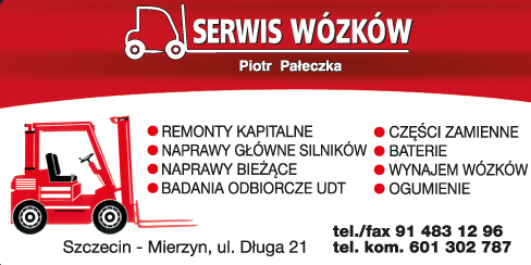 SERWIS WÓZKÓW Piotr Pałeczka Szczecin-Mierzyn Remonty Kapitalne / Naprawy Główne Silników / Baterie