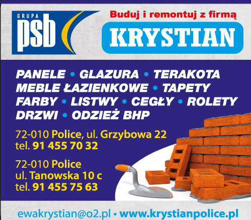 KRYSTIAN Police Panele / Glazura / Terakota / Meble Łazienkowe / Tapety / Farby / Listwy / Cegły 