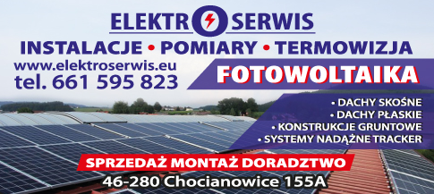 ELEKTROSERWIS Chocianowice Instalacje / Pomiary / Termowizja / Fotowoltaika