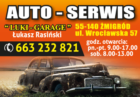 AUTO-SERWIS "LUKI-GARAGE" Łukasz Rasiński Żmigród 