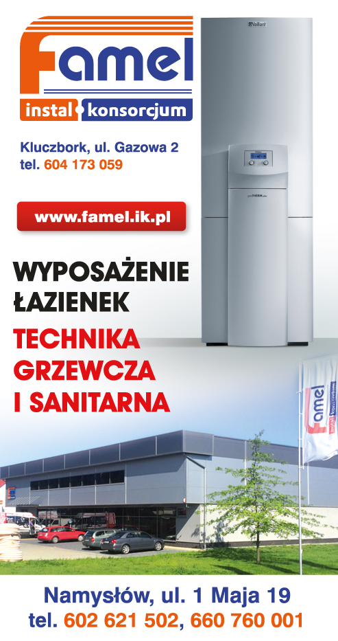 FAMEL Sp. z o.o. Kluczbork | Namysłów Wyposażenie Łazienek / Technika Grzewcza i Sanitarna