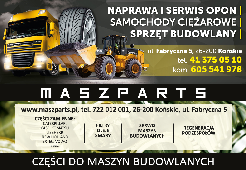 MASZPARTS Końskie Naprawa i Serwis Opon / Samochody Ciężarowe / Sprzęt Budowlany