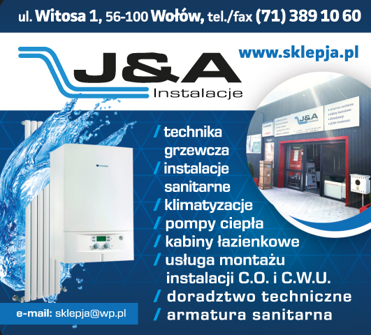 J&A INSTALACJE Wołów Technika Grzewcza / Instalacje Sanitarne / Klimatyzacja / Pompy Ciepła