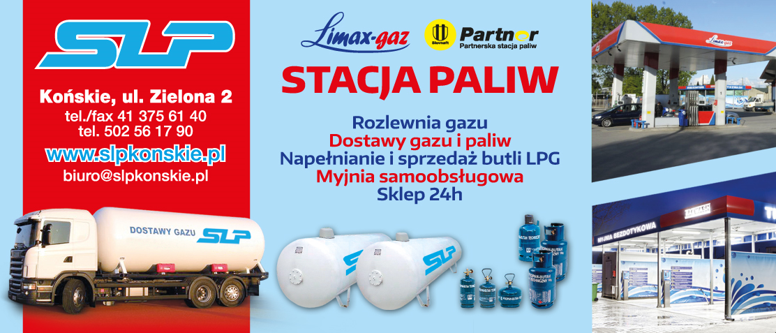 SLP Końskie Stacja Paliw / Rozlewnia Gazu / Myjnia Samoobsługowa / Napełnianie i Sprzedaż Butli LPG