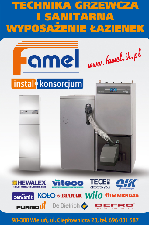 FAMEL INSTAL KONSORCJUM Sp. z o.o. Wieluń Technika Grzewcza i Sanitarna / Wyposażenie Łazienek 