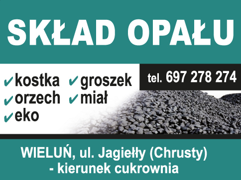 SKŁAD OPAŁU Wieluń Kostka / Groszek / Orzech / Miał / Eko 