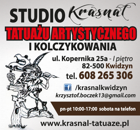 KRASNAL Kwidzyn Studio Tatuażu Artystycznego i Kolczykowania