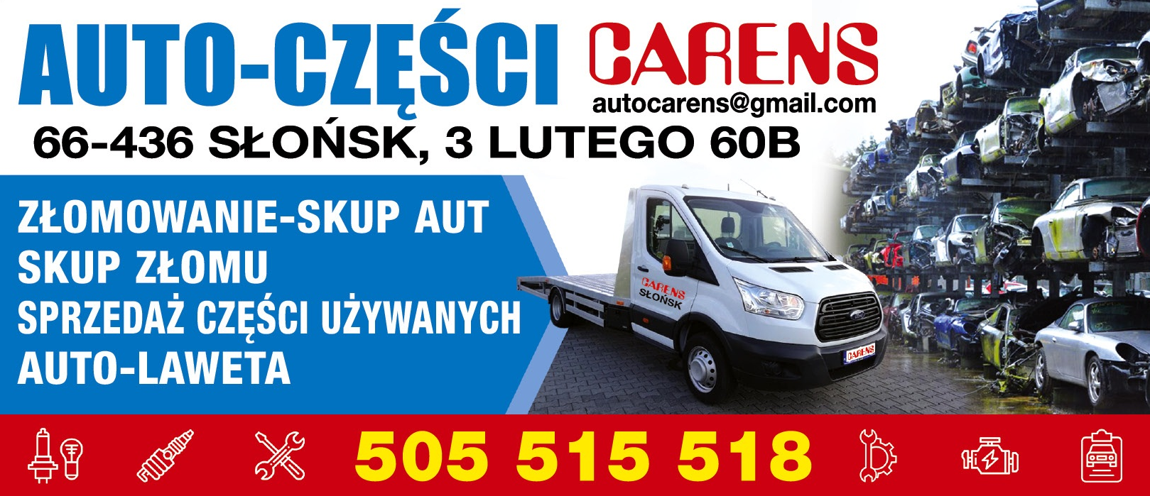 AUTO-CZĘŚCI CARENS Słońsk Złomowanie / Skup Aut / Skup Złomu / Sprzedaż Części Używanych 