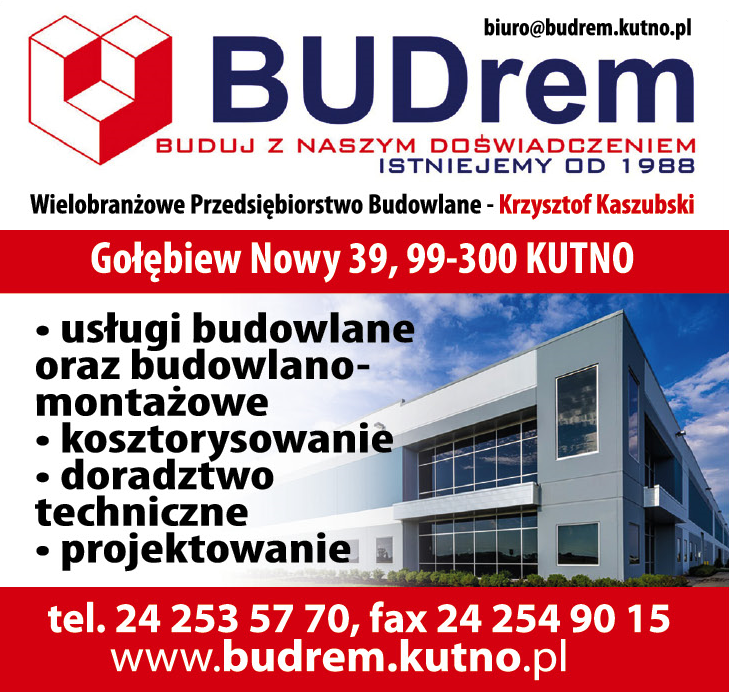 BUDrem Wielobranżowe Przedsiębiorstwo Budowlane - Krzysztof Kaszubski Kutno
