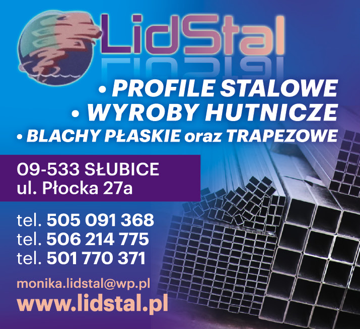 F.H. LIDSTAL Słubice Profile Stalowe / Wyroby Hutnicze / Blachy Płaskie oraz Trapezowe