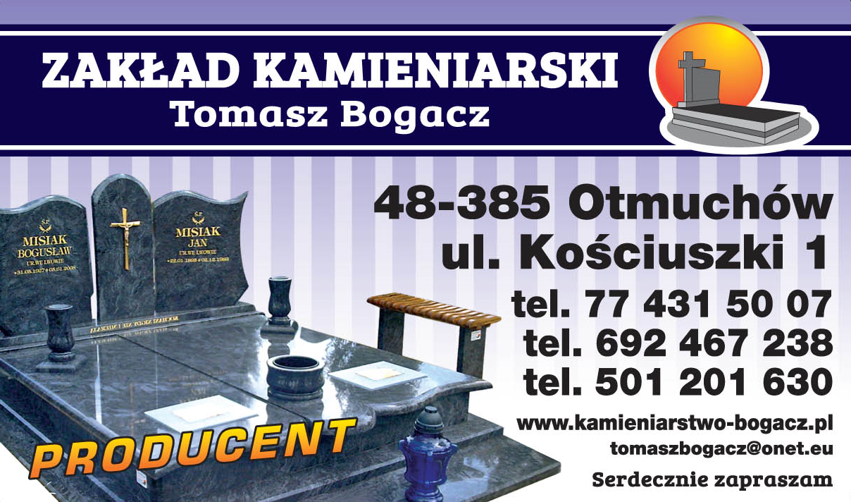 ZAKŁAD KAMIENIARSKI Tomasz Bogacz Otmuchów 
