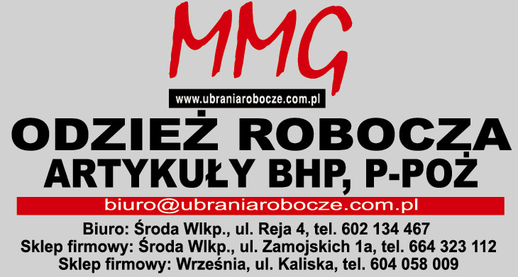 MMG Sp. J. Środa Wielkopolska Odzież Robocza / Artykuły BHP, P-Poż.