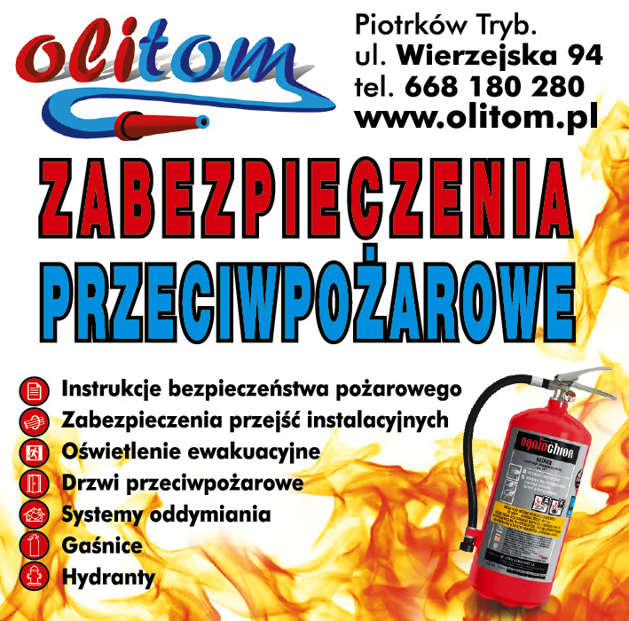OLITOM Piotrków Trybunalski Zabezpieczenia Przeciwpożarowe / Oświetlenie Ewakuacyjne / Gaśnice
