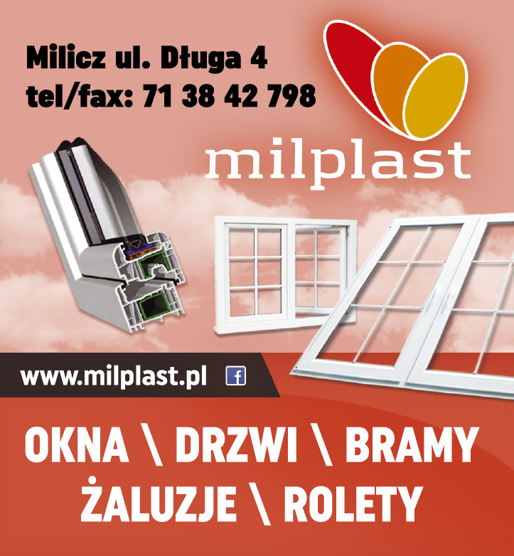 MILPLAST Milicz Okna / Drzwi / Bramy / Żaluzje / Rolety 