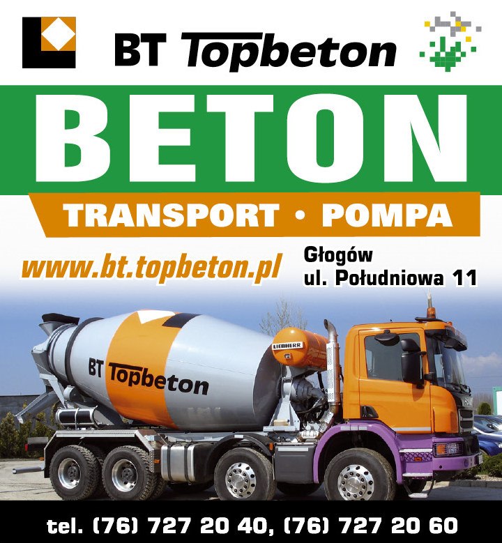 BT TOPBETON Sp. z o.o. Głogów Beton / Transport / Pompa