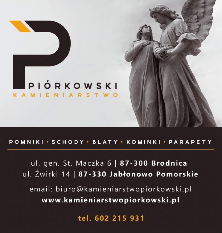 KAMIENIARSTWO PIÓRKOWSKI Brodnica Pomniki / Schody / Blaty / Kominki / Parapety 
