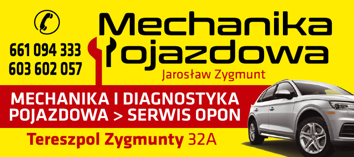 MECHANIKA POJAZDOWA Jarosław Zygmunt Tereszpol Zygmunty / Serwis Opon 
