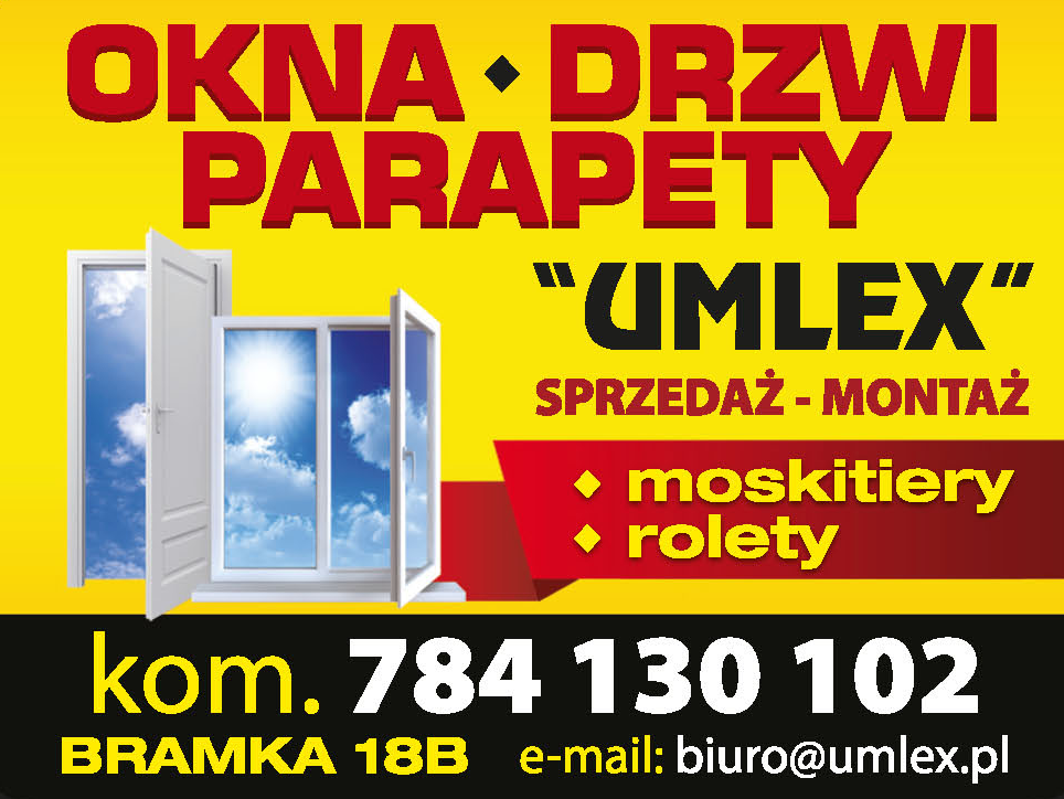 UMLEX Bramka Okna / Drzwi / Parapety / Sprzedaż / Montaż / Moskitiery / Rolety