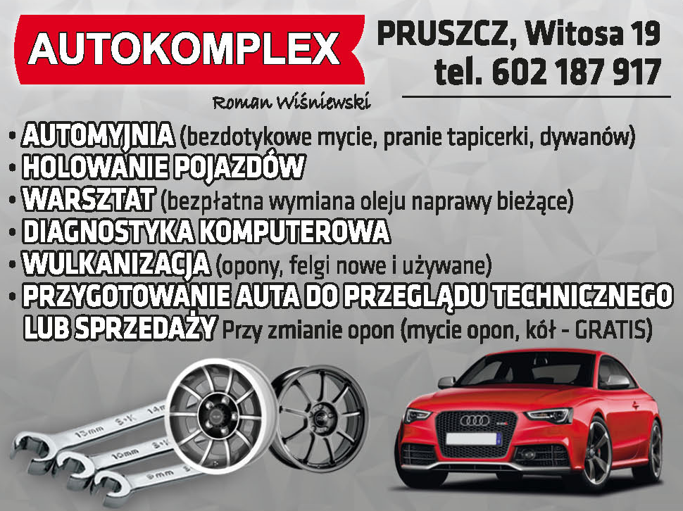 AUTOKOMPLEX Roman Wiśniewski Pruszcz Automyjnia / Holowanie Pojazdów / Warsztat / Wulkanizacja 