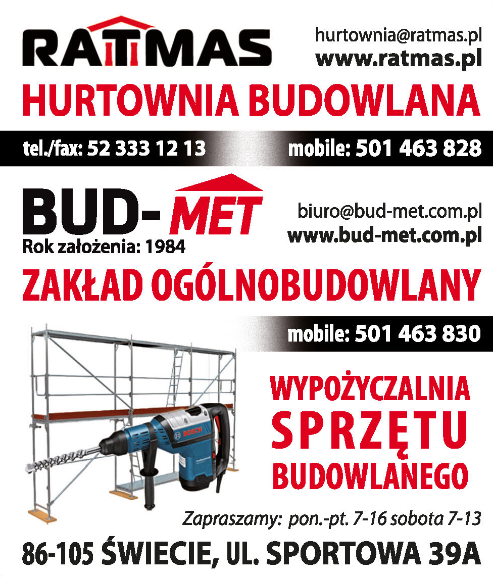 HURTOWNIA BUDOWLANA "RATMAS" Świecie Zakład Ogólnobudowlany / Wypożyczalnia Sprzętu Budowlanego 