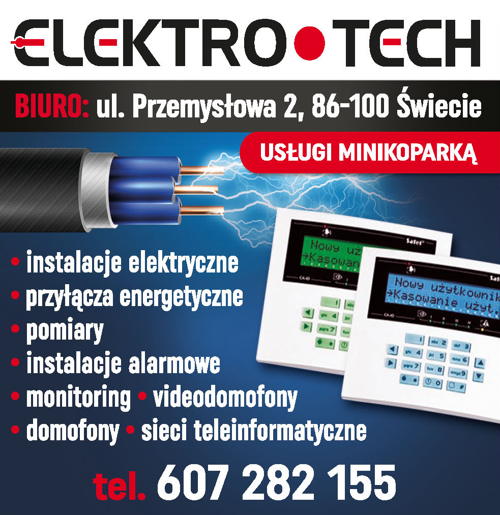 ELEKTRO-TECH Świecie Instalacje Eletryczne / Przyłącza Energetyczne / Pomiary / Monitoring 