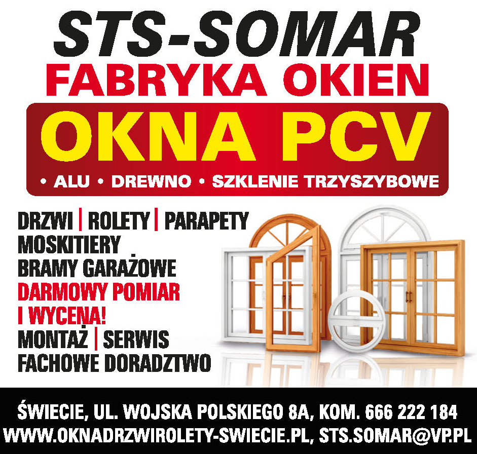 STS-SOMAR Świecie Fabryka Okien / Drzwi / Rolety / Parapety / Montaż / Serwis 