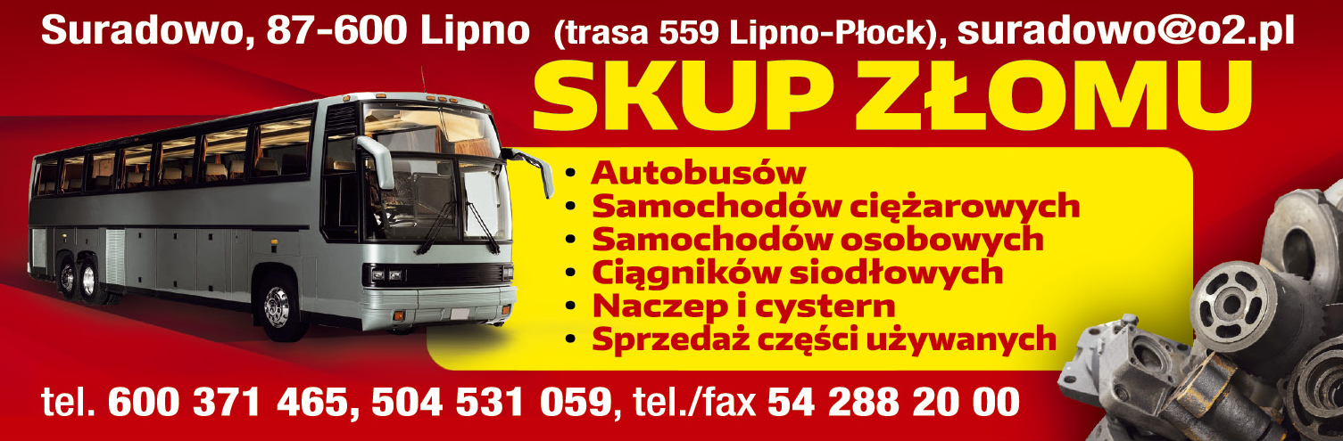 SKUP ZŁOMU Suradowo Skup Autobusów / Samochodów Ciężarowych / Samochodów Osobowych 