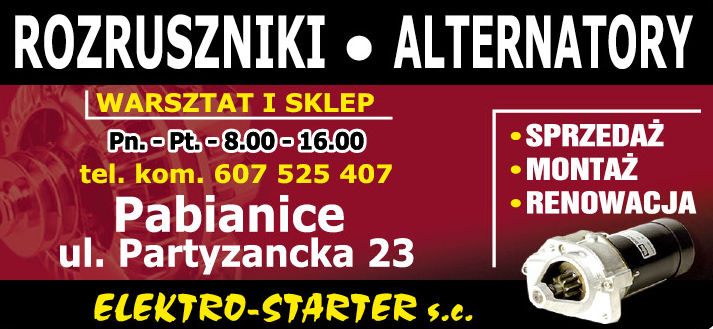 ELEKTRO-STARTER s.c. Pabianice Rozruszniki / Alternatory