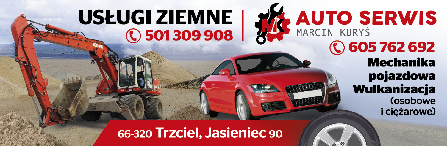 AUTO SERWIS Marcin Kuryś Jasieniec Mechanika Pojazdowa / Wulkanizacja / Usługi Ziemne