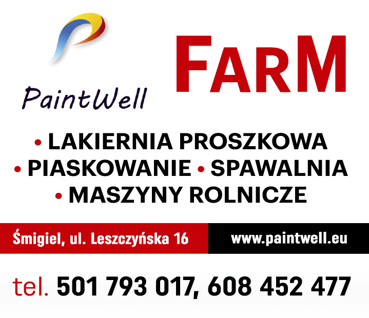 PAINTWELL Śmigiel Lakiernia Proszkowa / Piaskowanie / Spawalnia / Maszyny Rolnicze 
