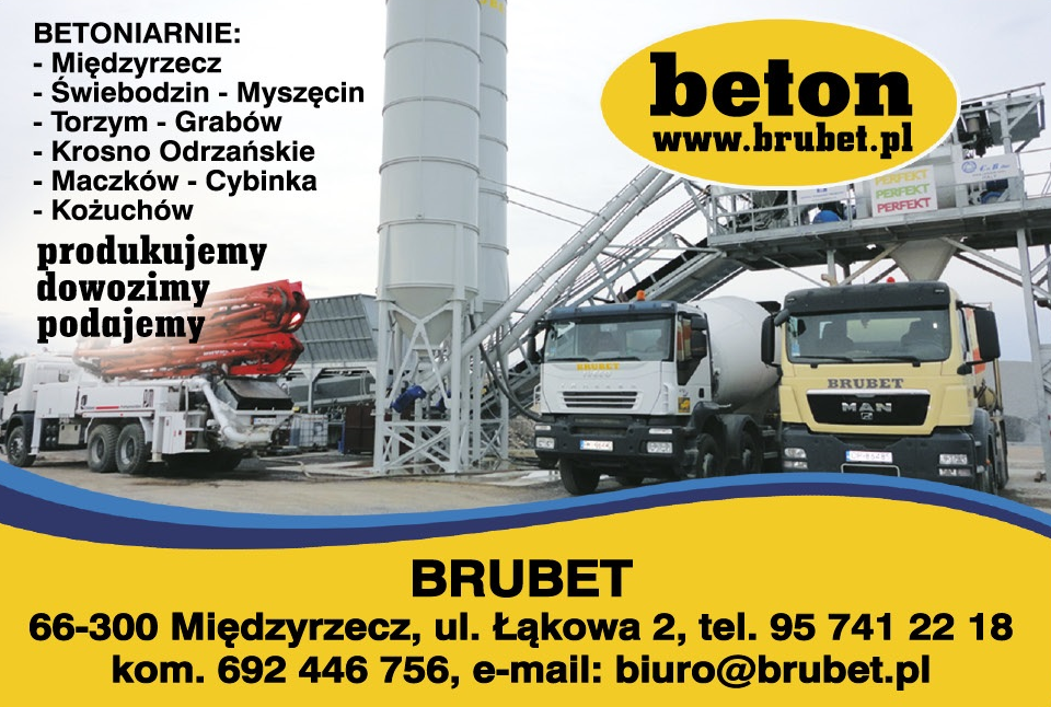 BRUBET Międzyrzecz Betoniarnie / Produkujemy / Dowozimy / Podajemy