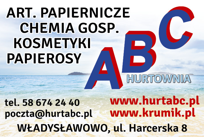 HURTOWNIA "ABC" Władysławowo Art. Papiernicze / Chemia Gospodarcza / Kosmetyki / Papierosy