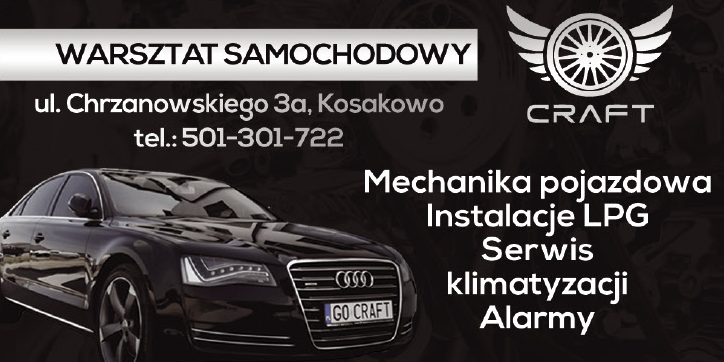 CRAFT Warsztat Samochodowy Kosakowo Mechanika Pojazdowa/ Instalacje LPG/ Serwis Klimatyzacji/ Alarmy