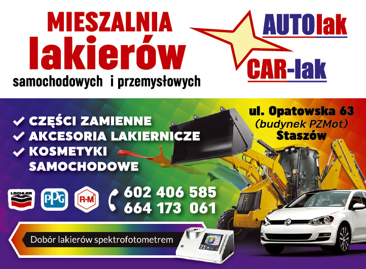 AUTOlak CAR-lak Staszów Mieszalnia Lakierów Samochodowych i Przemysłowych / Części Zamienne
