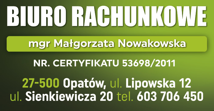 BIURO RACHUNKOWE mgr Małgorzata Nowakowska Opatów