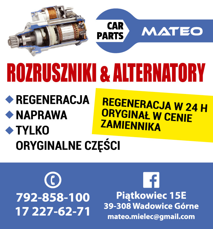 MATEO CAR PARTS Piątkowiec Tylko Oryginalne Części / Rozruszniki & Alternatory