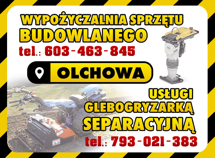 SigmaRental Olchowa Wypożyczalnia Sprzętu Budowlanego / Usługi Glebogryzarką Separacyjną
